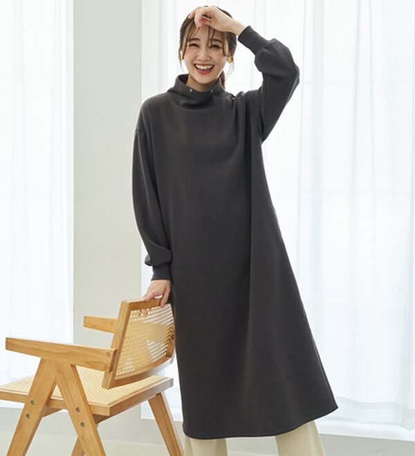 BELLUNA（ベルーナ）の「あったかキレイ！大人のこだわりワンピース（カットソーワンピース）」｜詳細画像