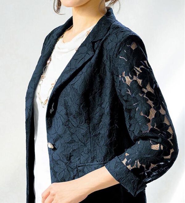 ルフラン（ルフラン）の「華やかレースのテーラージャケット（テーラードジャケット）」｜詳細画像