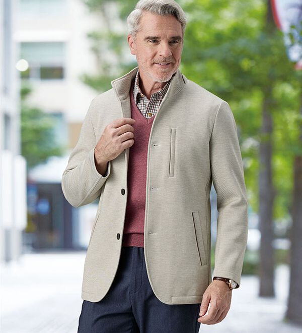 「＜ゴールデンベア＞上品仕上げのストレッチジャケット（メンズジャケット）」｜詳細画像