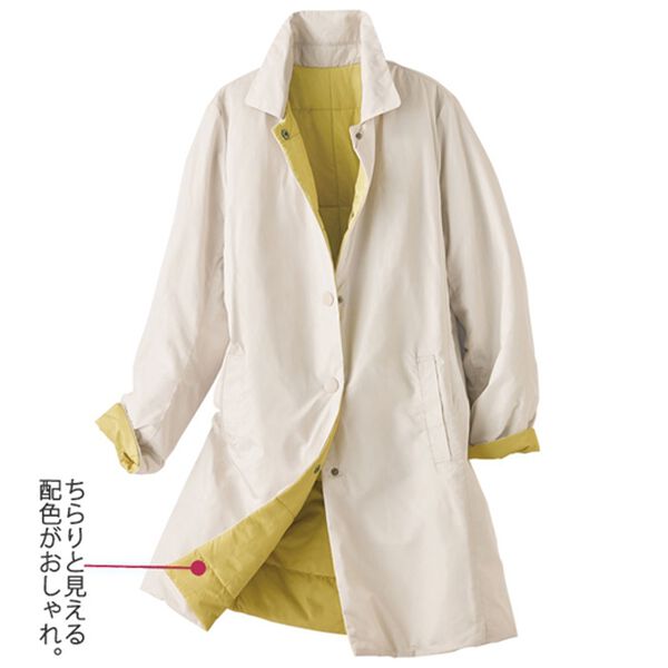 BELLUNA（ベルーナ）の「軽くてあたたかい！蓄熱機能配色コート（ハーフコート）」｜詳細画像