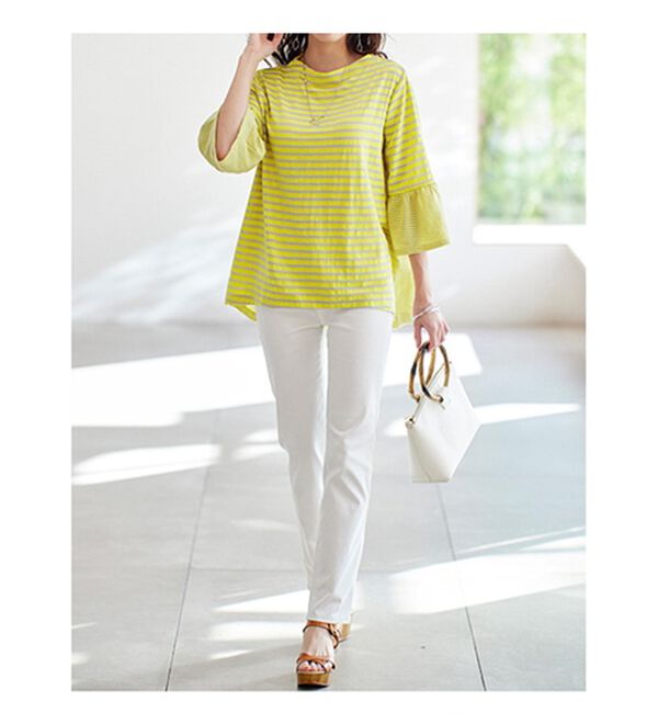 BELLUNA（ベルーナ）の「ボーダー切替プルオーバー（カットソー）」｜詳細画像