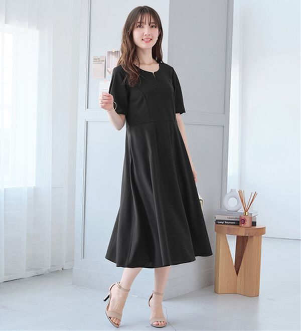 alotta（アロッタ）の「【4つの機能付】タック袖Ａラインワンピース（その他ワンピース）」｜詳細画像