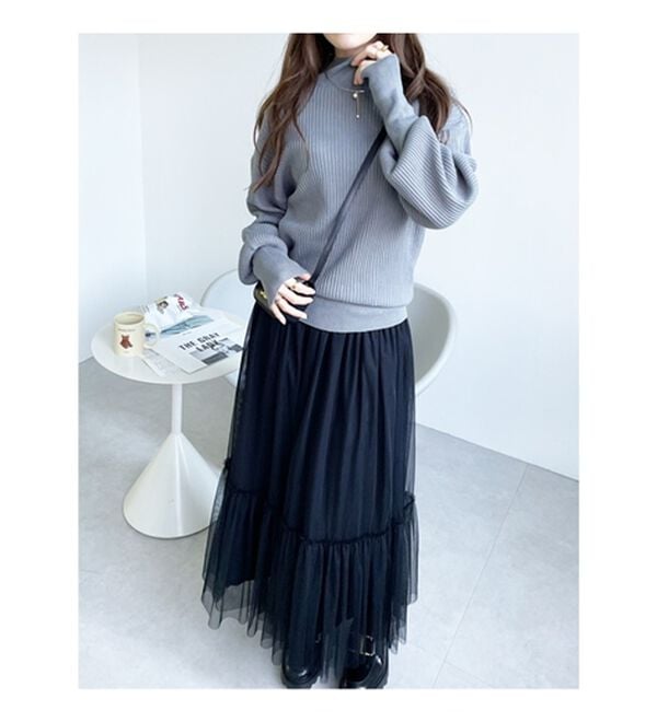 GeeRA（ジーラ）の「ボリュームスリーブハイネックニット（ニット・セーター）」｜詳細画像