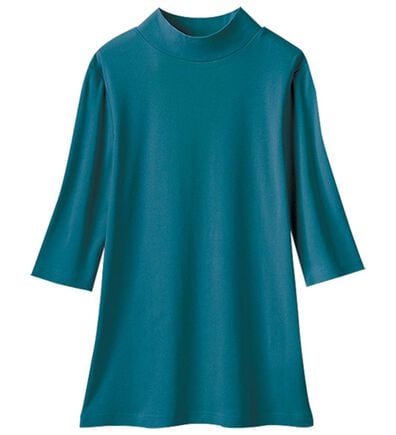 LAVIENNE（ラヴィエンヌ）の「【医師オススメ】ＵＶカット綿１００％ハイネックプルオーバー（５分袖）＜カラフルコットン＞（肌着・インナーウェア）」