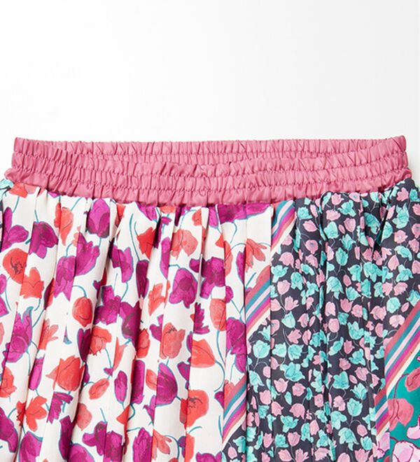 RANAN（ラナン）の「パネルフラワー柄プリーツロングスカート（ロングスカート）」｜詳細画像