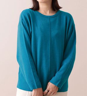BELLUNA（ベルーナ）の「センターシームニットプルオーバー（ニット・セーター）」｜ブルー
