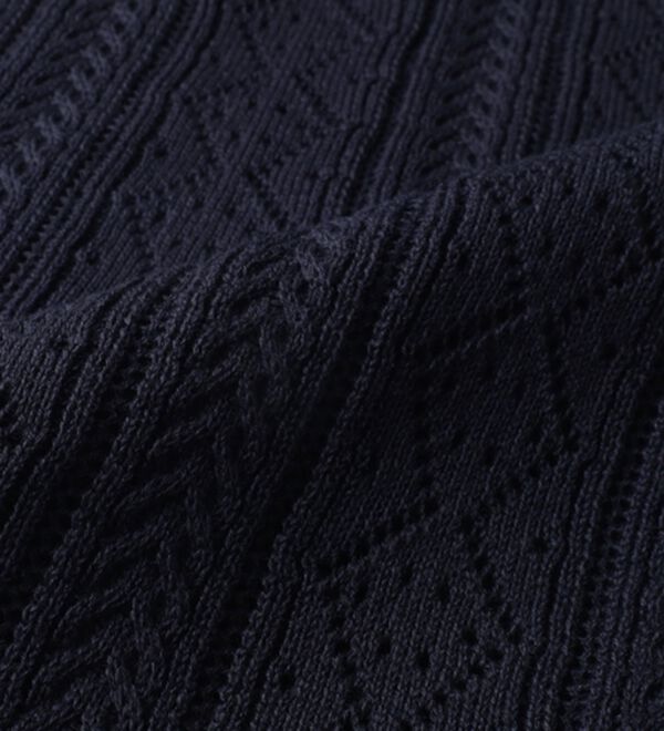 BELLUNA（ベルーナ）の「衿付き透かし編みニットカーディガン（ニットカーディガン）」｜詳細画像