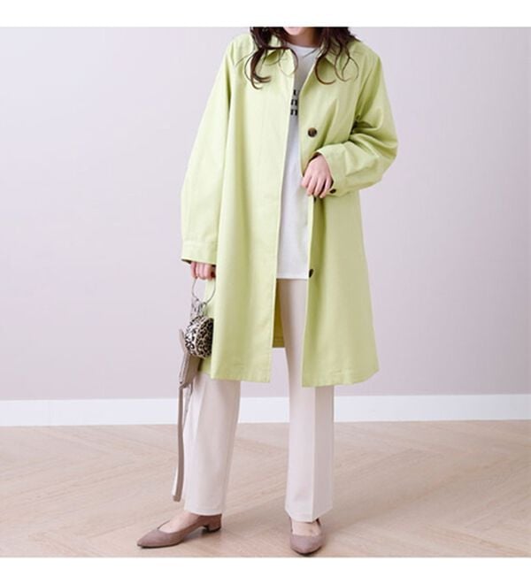 BELLUNA（ベルーナ）の「防風仕様ステンカラーコート（ロングコート）」｜詳細画像