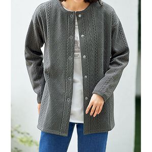 BELLUNA（ベルーナ）の「ケーブル柄がかわいいあったかジャケット（その他ジャケット）」｜詳細画像