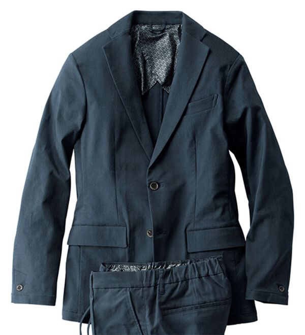 「デニムライクストレッチジャケット（メンズジャケット）」｜インディゴ