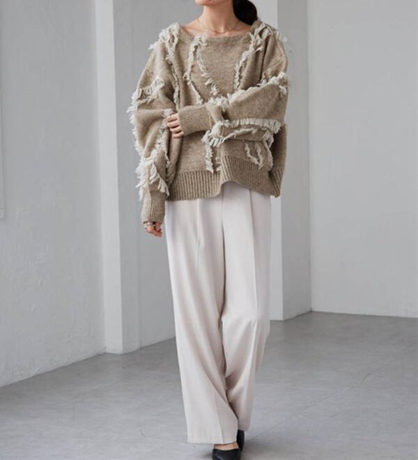 RANAN（ラナン）の「ニュアンスフリンジニット（ニット・セーター）」｜詳細画像