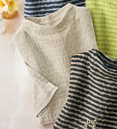 ルフラン（ルフラン）の「涼やかジャカード柄プルオーバー（カットソー）」