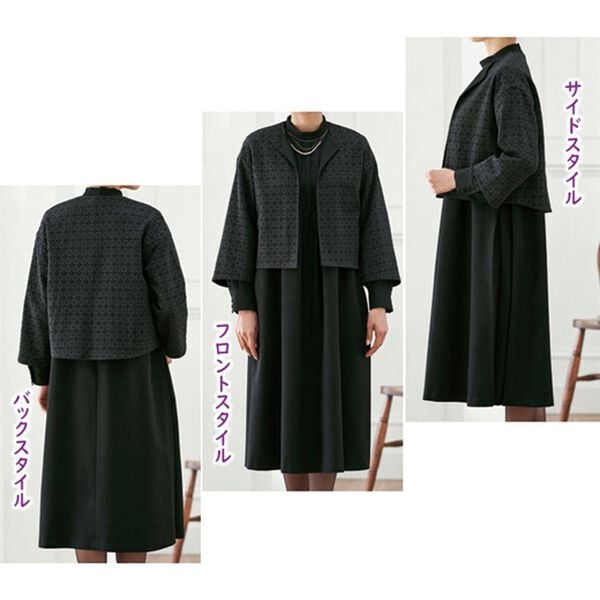 BELLUNA（ベルーナ）の「リバーシブルジャケットワンピースアンサンブル（ワンピースセットスーツ）」｜詳細画像