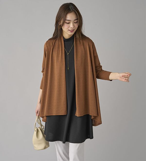 BELLUNA（ベルーナ）の「＜クールスラブ＞ドレープカーディガン（その他カーディガン）」｜詳細画像