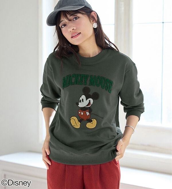 BELLUNA（ベルーナ）の「＜Ｄｉｓｎｅｙ＞【ミッキー】さがら刺しゅう裏毛トレーナー（カットソー）」｜詳細画像