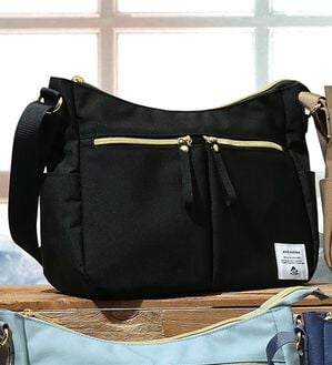 「華やか気分が上がる♪洗える軽量ショルダー（ショルダーバッグ）」｜ブラック