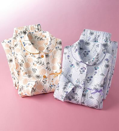 LAVIENNE（ラヴィエンヌ）の「【２着組】たんぽぽの暖かキルトパジャマ（パジャマ・ルームウェア）」