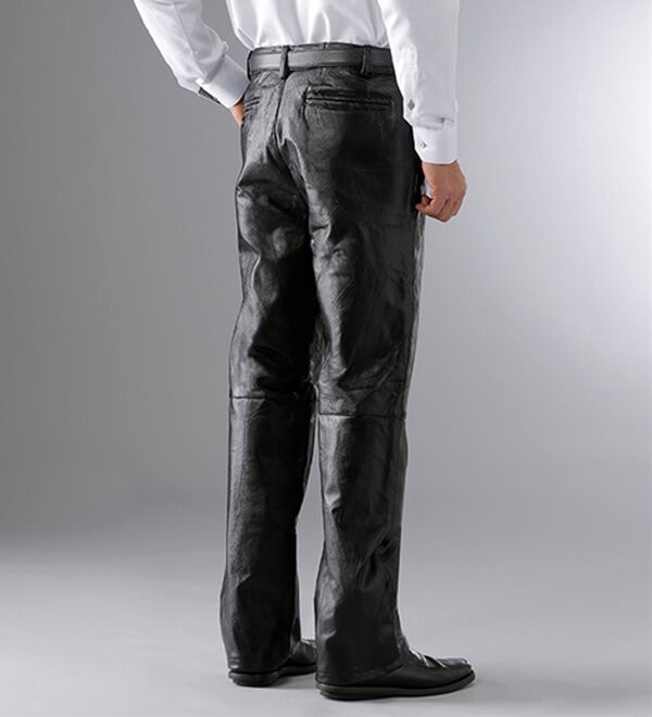 「＜フランコ・コレツィオーニ＞ラム革パッチワーク型押パンツ（メンズフルレングスパンツ）」｜詳細画像