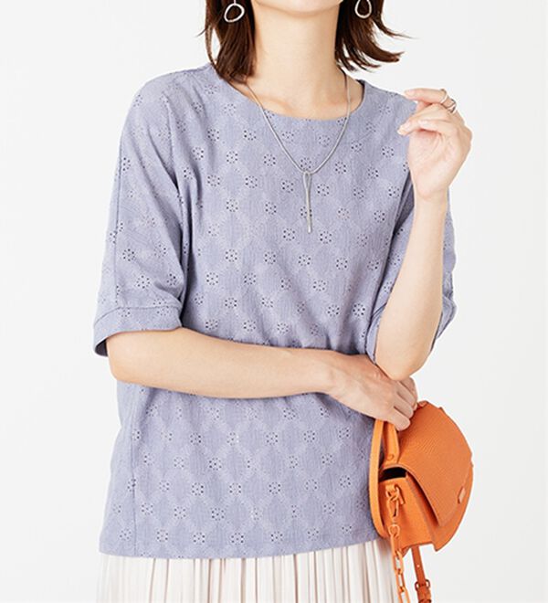 BELLUNA（ベルーナ）の「総レース素材ドルマンプルオーバー（カットソー）」｜詳細画像