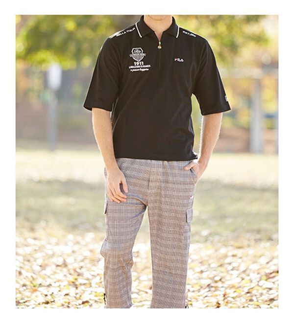 「＜フィラ＞接触冷感アクティブドライ５分袖ポロ（メンズポロシャツ）」｜詳細画像