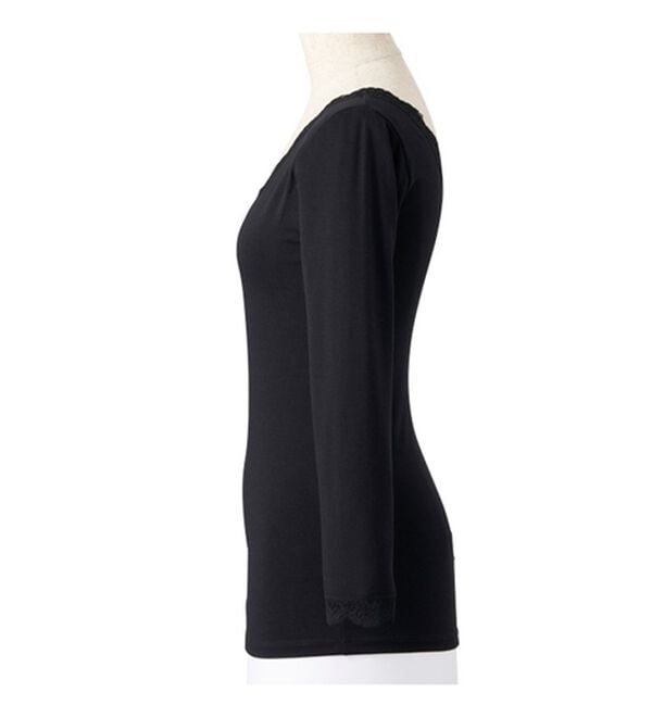 YU'NOW（ユナウ）の「【吸湿発熱】【抗菌防臭】汗取り付あったかインナー（首元深あきタイプ）（肌着・インナーウェア）」｜詳細画像