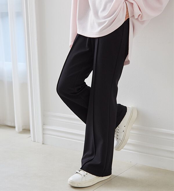 RANAN（ラナン）の「美脚見えツイルフレアーパンツ（フルレングスパンツ）」｜詳細画像