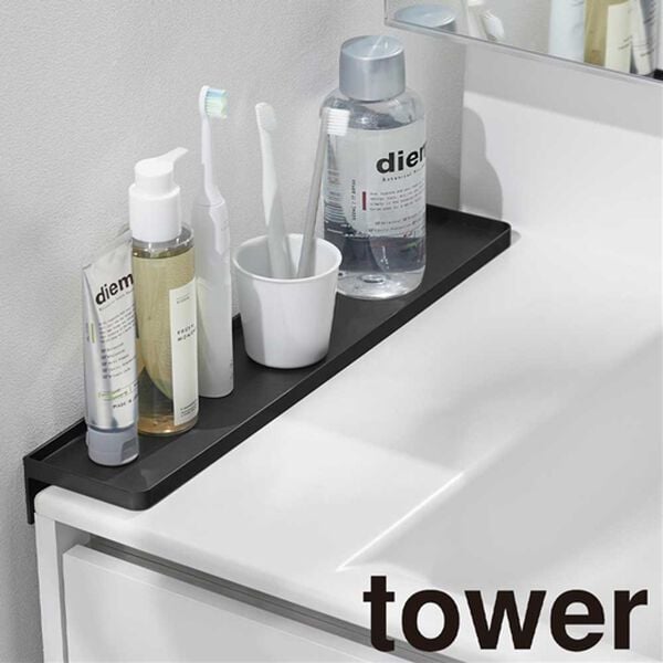 iellio（イエリオ）の「タワー　洗面台横隙間トレー＜ｔｏｗｅｒ山崎実業＞（洗面用品）」｜詳細画像