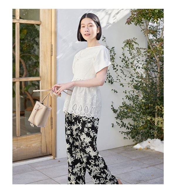 Viola e Viola（ヴィオラ エ ヴィオラ）の「【接触冷感】綿１００％前後２ＷＡＹタックトップス　さらひやりコットン（カットソー）」｜詳細画像