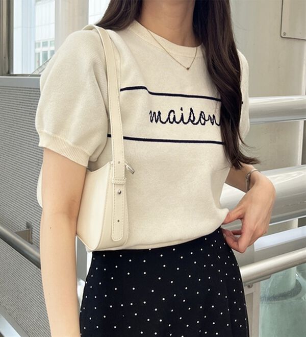 GeeRA（ジーラ）の「ロゴサマージャガードニット（ニット・セーター）」｜詳細画像