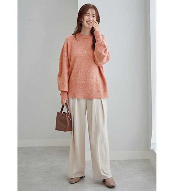 GeeRA（ジーラ）の「ゆるっと柔らか！袖ボリュームメランジニット（ニット・セーター）」｜詳細画像