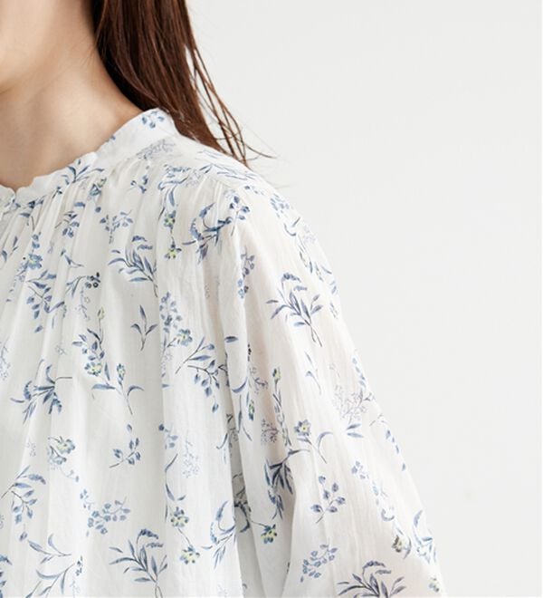 BELLUNA（ベルーナ）の「綿100％ギャザーデザインブラウス（ブラウス）」｜詳細画像