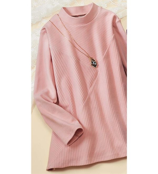 ルフラン（ルフラン）の「切替デザインプルオーバー（カットソー）」｜ピンク