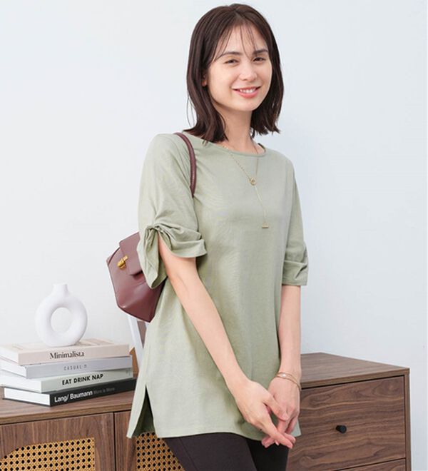 Viola e Viola（ヴィオラ エ ヴィオラ）の「綿１００％袖タックチュニック（チュニック）」｜詳細画像