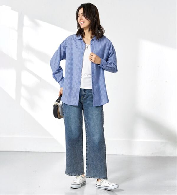 BELLUNA（ベルーナ）の「麻入りイージーケアゆったりシャツ（シャツ）」｜詳細画像