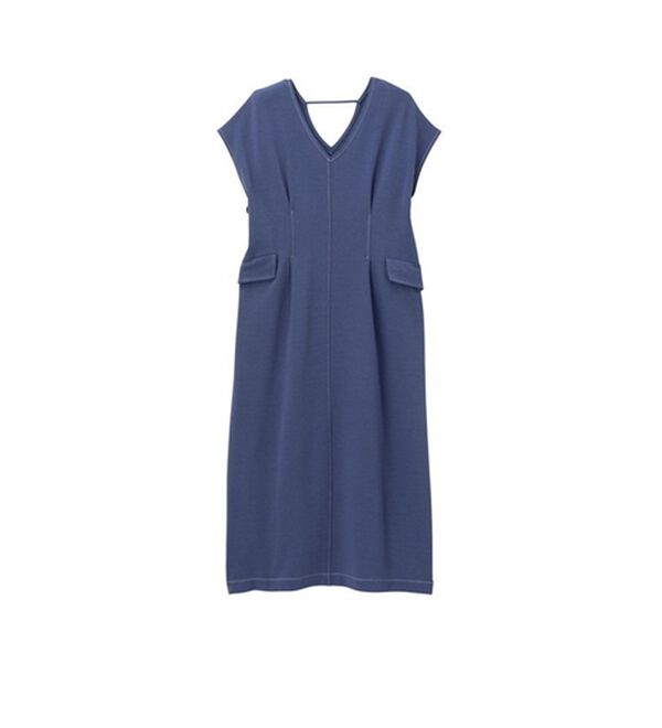 GeeRA（ジーラ）の「バイカラーステッチバックオープンワンピース（その他ワンピース）」｜詳細画像