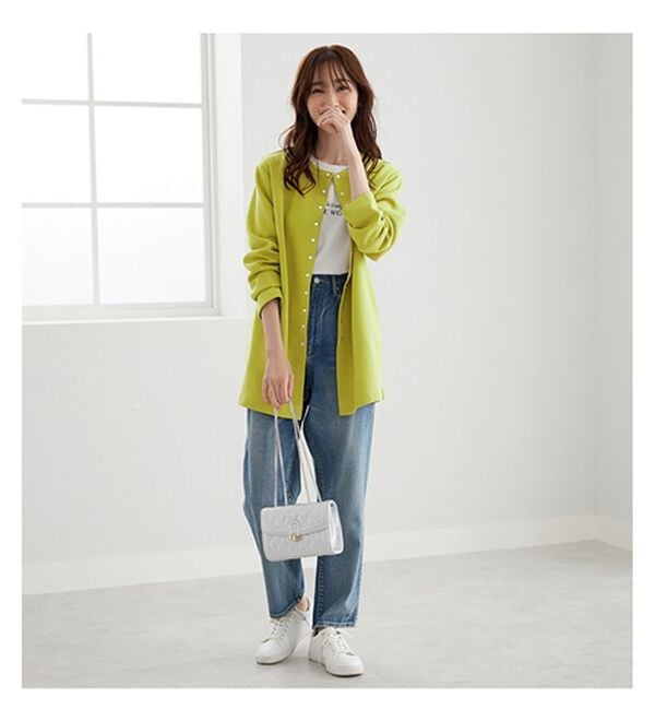 BELLUNA（ベルーナ）の「時短コーデ！ダンボール素材ロングカーデアンサンブル（アンサンブル）」｜詳細画像