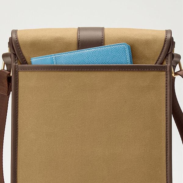 「＜ゴールデンベア＞はっ水パラフィン帆布ショルダー（メンズショルダーバッグ）」｜詳細画像