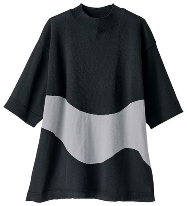 BELLUNA（ベルーナ）の「【２枚組】洗濯後乾きやすい！インターシャニットプルオーバー（ニット・セーター）」｜詳細画像