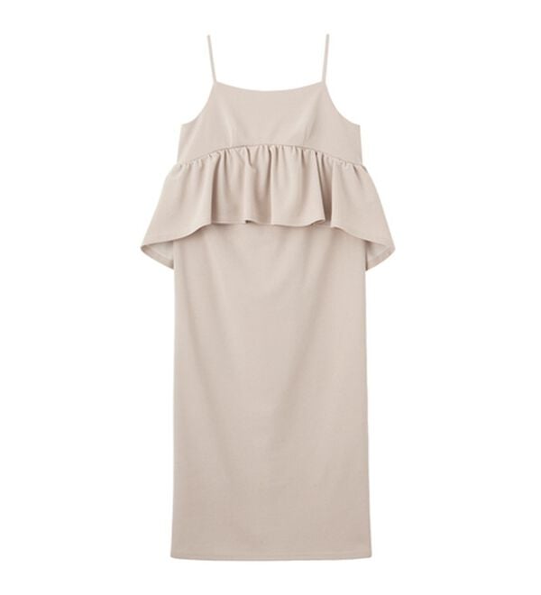 GeeRA（ジーラ）の「楽ちん！ペプラムキャミワンピース（カットソーワンピース）」｜詳細画像