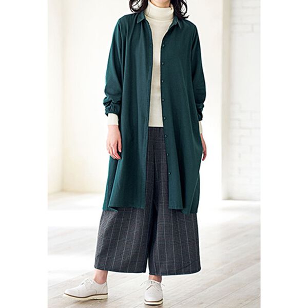 BELLUNA（ベルーナ）の「綿１００％ツイルシャツワンピース（シャツワンピース）」｜詳細画像