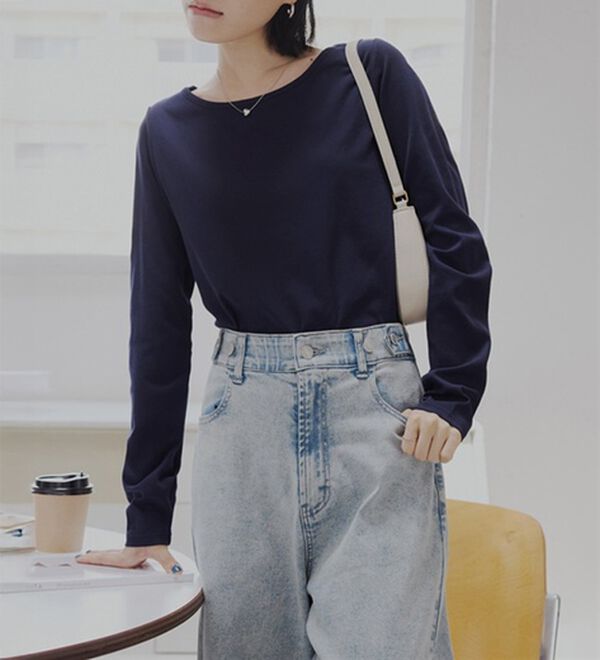 CHAN ME（チャンミ）の「ラウンドネックＴシャツ（Tシャツ）」｜詳細画像