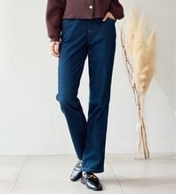 BELLUNA（ベルーナ）の「【裏起毛有無】ぐん伸びニットデニムパンツ（フルレングスパンツ）」