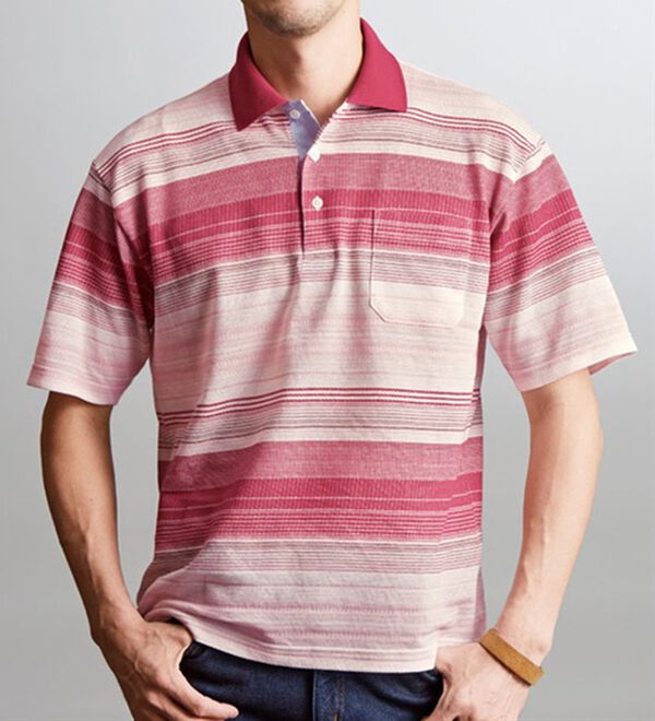 「国産　備後和紙の涼やかポロシャツ（メンズポロシャツ）」｜詳細画像