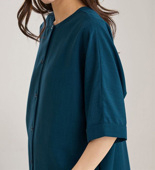 BELLUNA（ベルーナ）の「すっぽり体型カバー！麻調２ｗａｙワンピース（その他ワンピース）」｜詳細画像