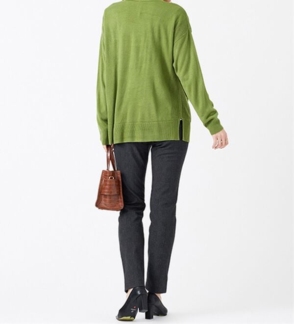 BELLUNA（ベルーナ）の「ウエストらくらく！ふっくら裏起毛ストレッチパンツ（フルレングスパンツ）」｜詳細画像