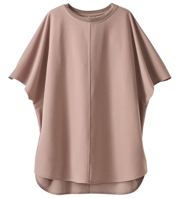 BELLUNA（ベルーナ）の「Ｔシャツ感覚なのにきちんとブラウス見え！カットジョーゼット半袖プルオーバー（カットソー）」｜詳細画像