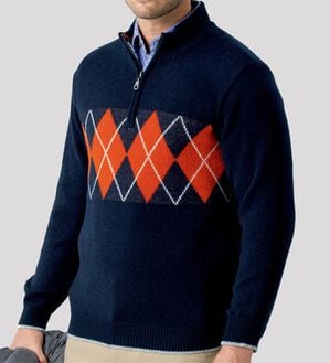 「＜ライル＆スコット＞アーガイル柄柔らかタッチセーター（メンズニット・セーター）」｜詳細画像