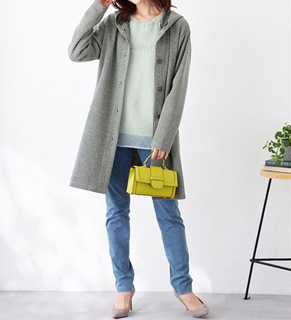 BELLUNA（ベルーナ）の「ニット見え素材フードカーディガン（その他カーディガン）」｜詳細画像