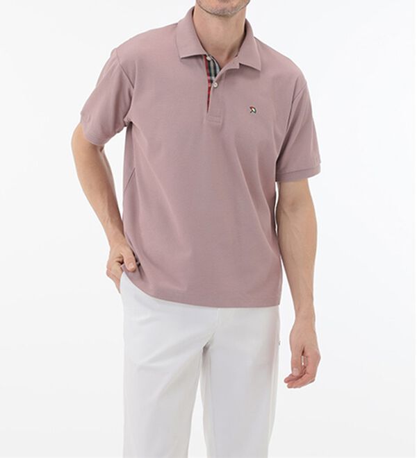 「＜アーノルド　パーマー＞ワンポイント刺しゅう鹿の子ポロシャツ（長袖・半袖）（メンズポロシャツ）」｜詳細画像