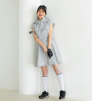 BELLUNA（ベルーナ）の「【三枝こころコラボ】ナイロンワンピース（その他ワンピース）」｜ライトグレー